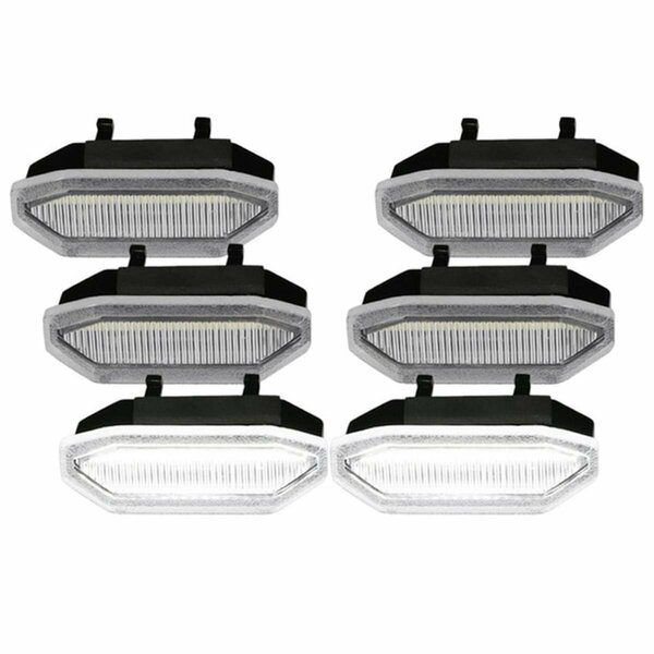 Overtime Clear Front Grille Lights for 2015-2017 Ford Mustang OV3752153
